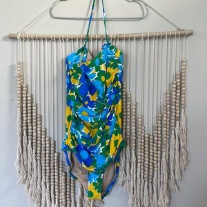 J.Crew Floral Bathing Suit 12 fits like a 10